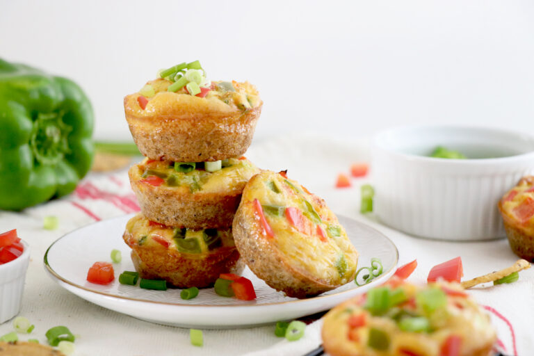 Mini Veggie Quiches with Sweet Potato Cracker Crust